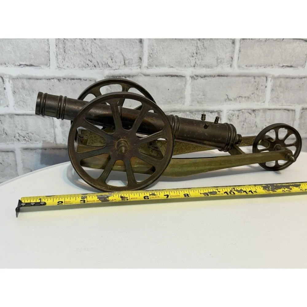 Vintage Solid Brass Miniature Cannon Model 15